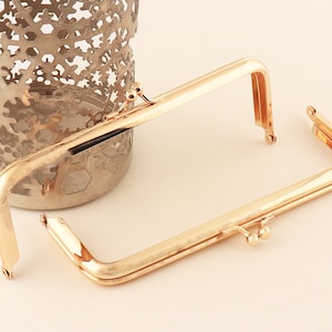 Purse Frame,Light Gold metal clutch bag purse frame,15cm Round Bead Purse Frame, Handbag hardware