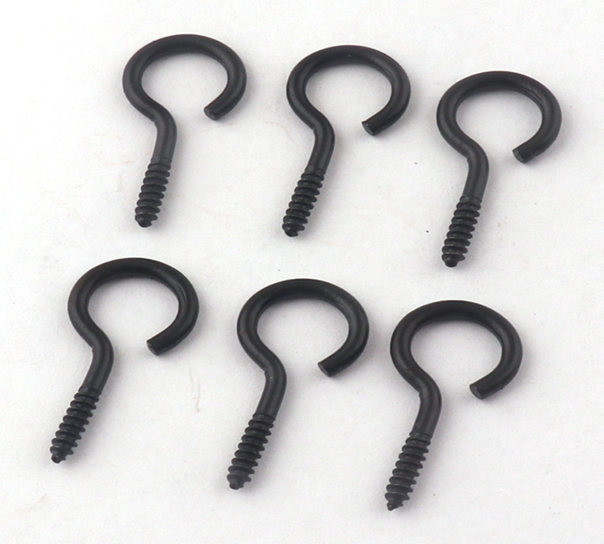 Black Screw Eyelet,50pcs Mini Eye Hooks,1 Inch25mm Length Screw