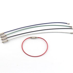 Keychain Accessories Bulk Colored PVC Plated Stainless Steel Wire
