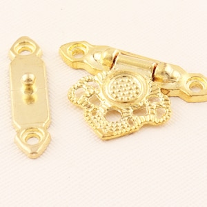 Jewelry Box Hasp Latch Lock,Wooden Box,Swing Hasp,Wooden Box Lock Catch Latches For Journals Buckle Clasp Hardware*23mm*6set