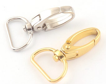 10pcs/lot Silver/Gold 3/4''(20mm) Swivel Trigger Lobster Clasp DIY Craft KeyChain Snap Hook Supplies For Bag Jewelry Making