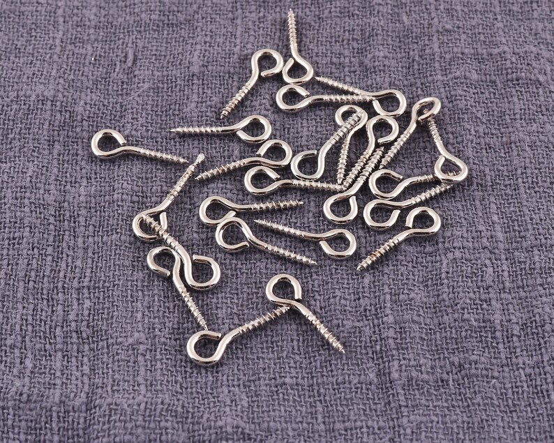Screw Lock Loop 120pcs Screw Eye Bails,5mm Mini Loops Screws, Eye Hook Pins ,eyepin ...