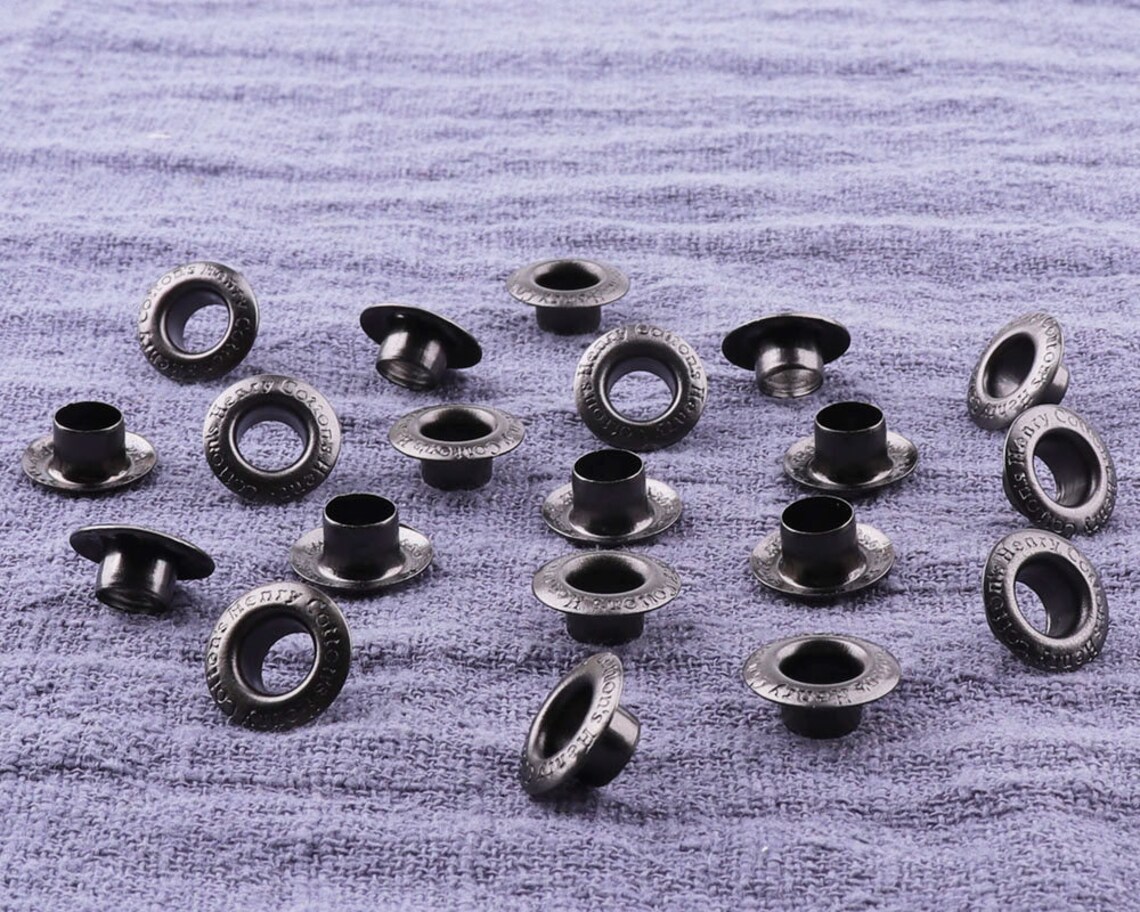 100set Black Eyelets Grommets With Washersround Grommet Etsy