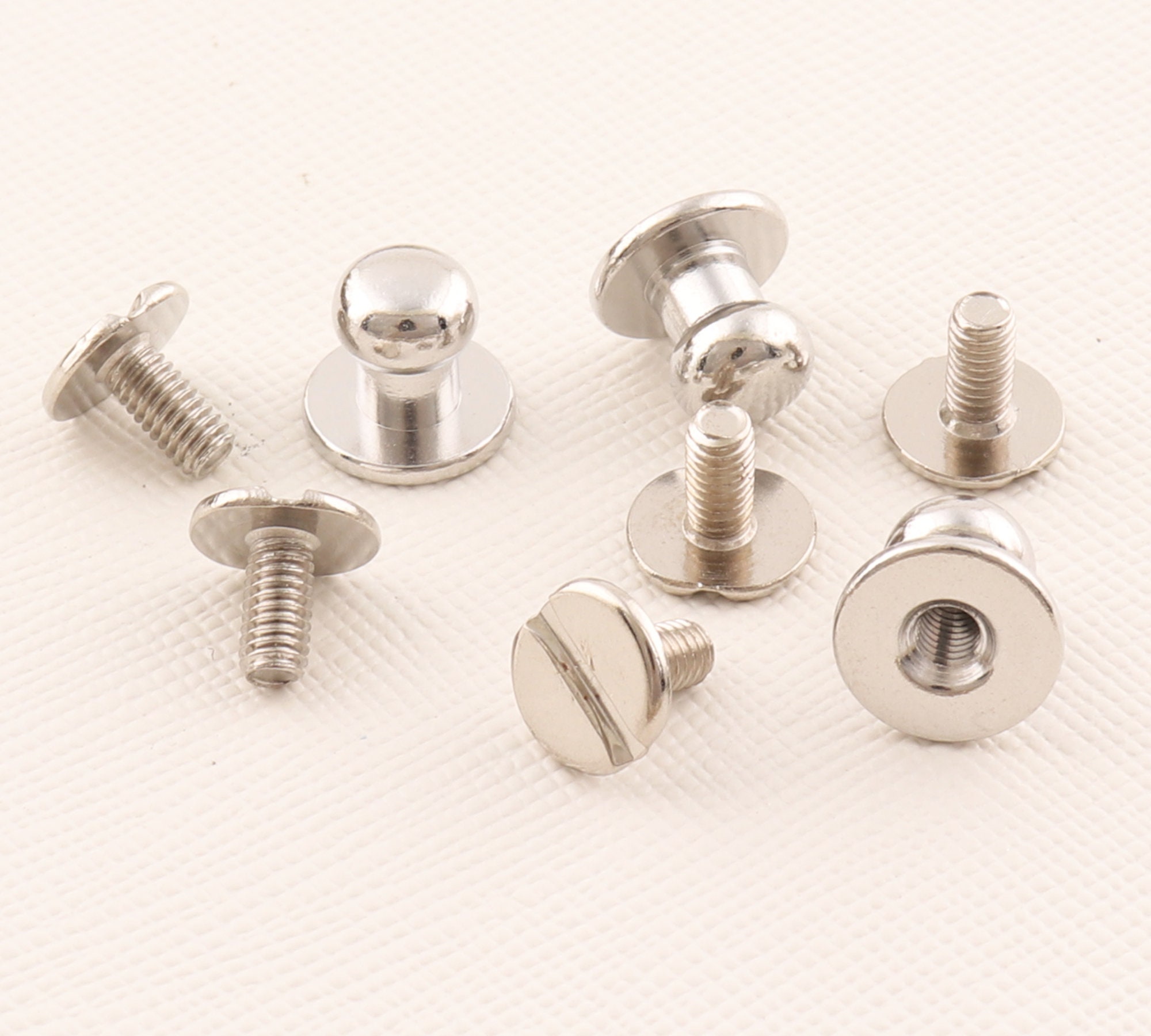 8mmx8mm Head Button, 100PCS Rivet Button, Belt screws, Round Rivets Stud,Stud Screwback Screw