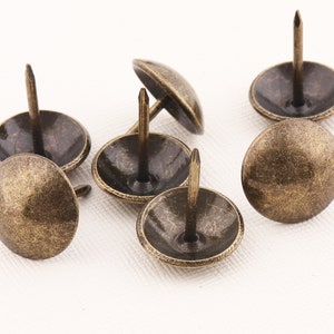 50pcs Upholstery Tacks/Nails,Sofa nail,16mm Leather Tacks,Thumb Tacks,Push Pins,Furniture Upholstery Nail Heads