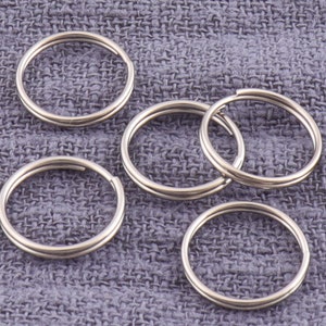 100pcs  10mm Silver Double Loop Jump Rings,Small Round Split Rings, Wholesale Key Ring , key chain ring