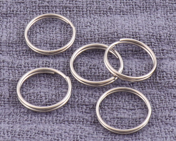 10mm Split Key Rings - Stainless Steel Double Loop Jump Ring, 100pcs – Small  Devotions