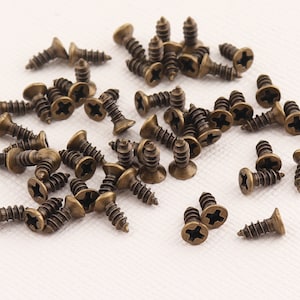 Parafusos de cabeça plana Phillips/Parafusos de madeira de bronze antigo/Parafusos de madeira/Parafusos de dobradiça/Small Screws-6mmx3mm**300pcs