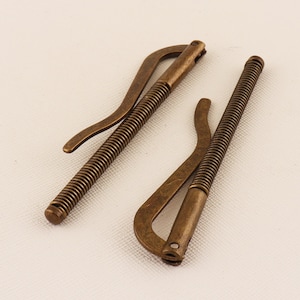 Antike Bronze Brieftasche Frühling, Frühling Geld Clip Bar für Brieftasche, Frühling Geld Clip / Zubehör für Clip Brieftasche-79mmx15mm * * 8pcs