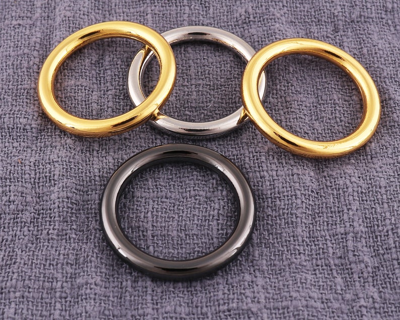 Jump rings GoldSilverGun black Purse ring o ring Round ring Purse strap rings Strap o ring Handbag o ring