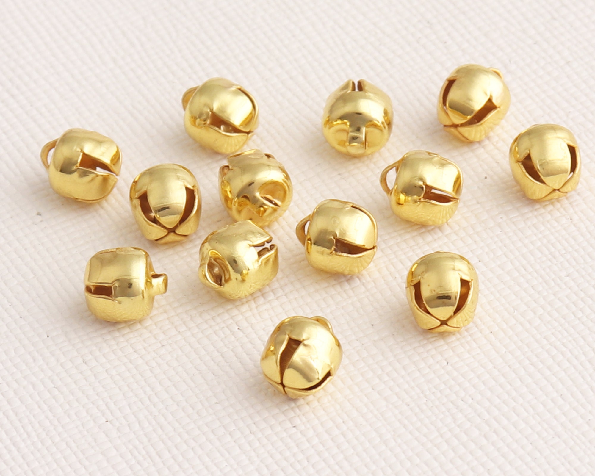 Gold Mini Bell Pendantsjingle Bells Charmscraft Bells6mm Etsy Ireland