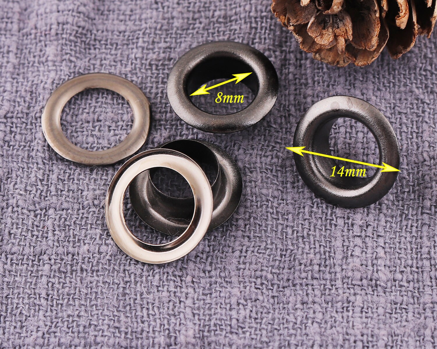 50set Black Eyelets Grommets With Washers 8mm Purse Eyelet Etsy UK