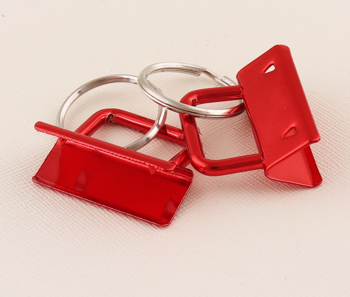 Key Fob Hardware With Key Ringsred Key Fob Hardware With Etsy
