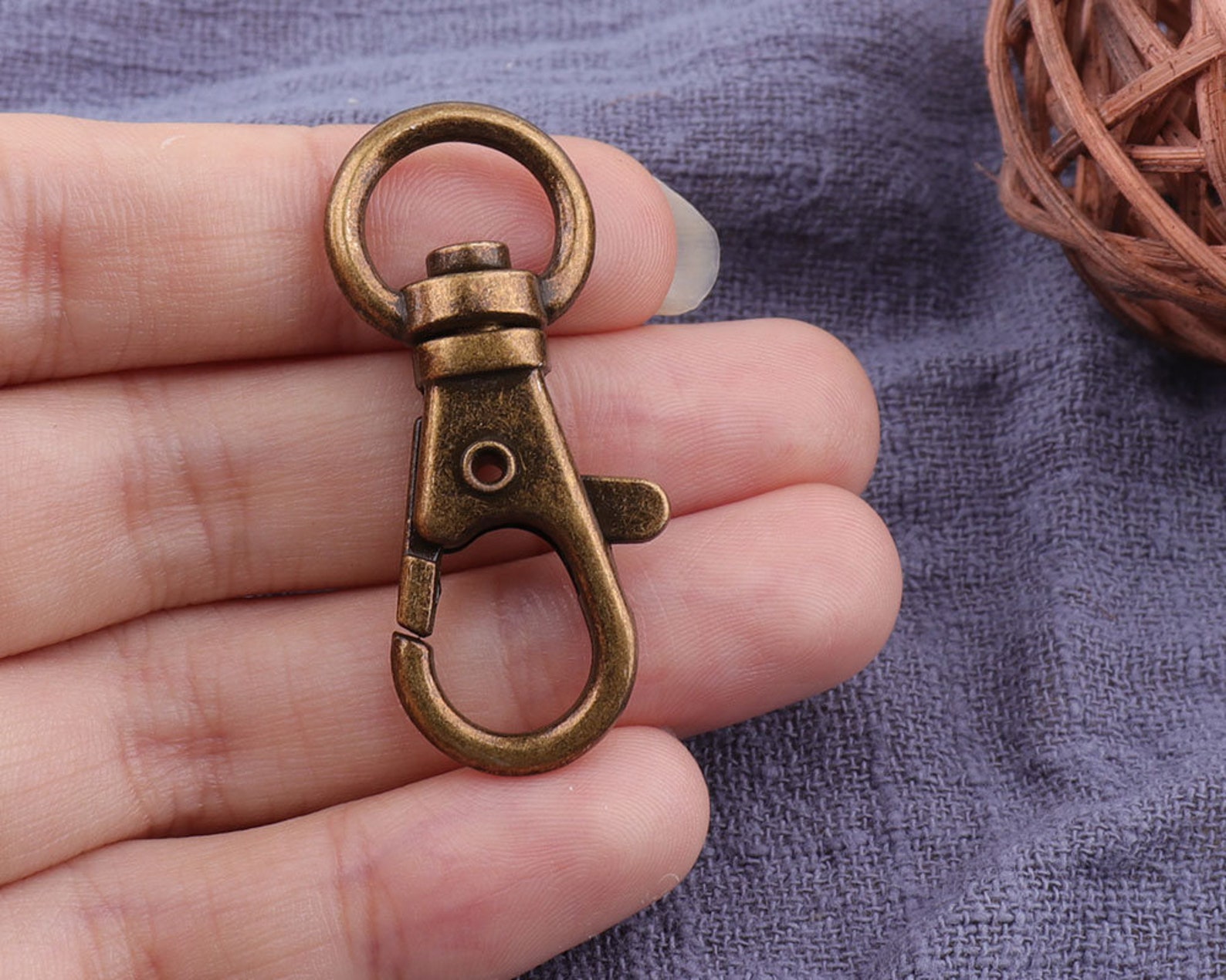 10pcs 10mm Vintage Lobster Hook bronce giratorio snap Etsy España