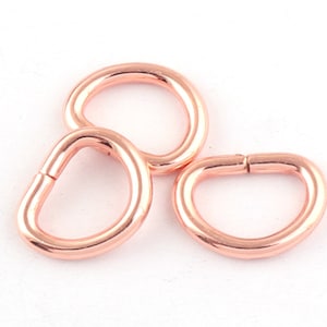 Rose gold Purse D ring,Small Cast D Rings,Metal D Rings,1/2&#39;&#39; Bag purse silver Flat D-Rings D Buckles, D Ring for Bags / DIY Accessories