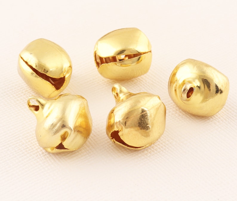 Gold Christmas bells,Jewellery bells,Jingle bells,Metal bells,14mm Craft bells,Bell charm,Liberty bells,Pet collar bells