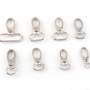 10pcs/lot Key Chain Ring Silver Lobster Swivel Clasps DIY Craft,Handbag Snap,Purse Hook,Jewelry Making-32mm/20mm/19mm/14mm/13mm/11mm/9mm