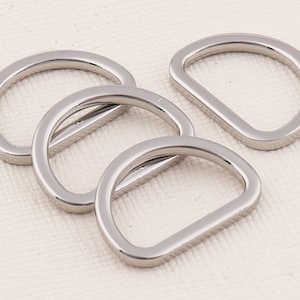 Silver Flat D-Rings D Buckles,D rings metal buckles for webbing,Half D-Shaped Metal Buckles,Purse ring-20mmx16mm*30pcs