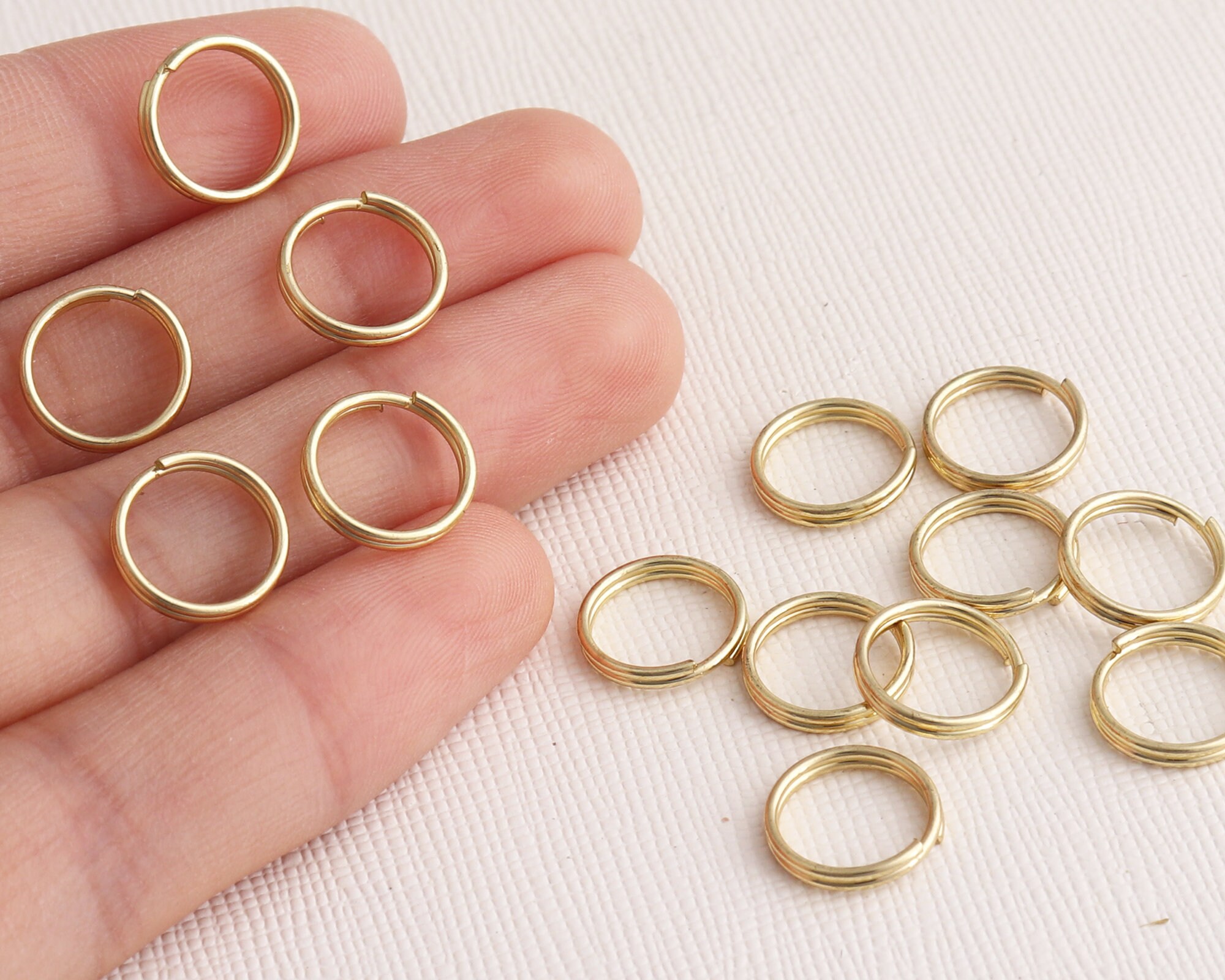 Light Gold Key Ringssplit Ring for Keychainssmall Round Etsy UK