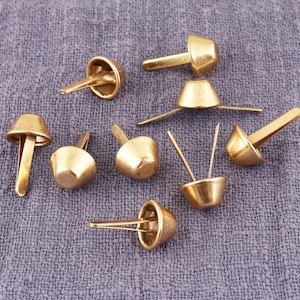80pcs Gold bag feet, Handbag Nailheads, 10mm Purse studs, Bag foot, Handbag feet, Bag cone feet, Feet for bags