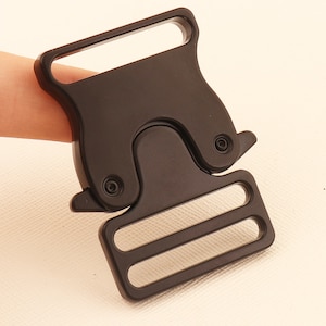 Side pressure Metal Buckles,Black Metal buckles,Metal Buckle Upgrade,Release buckles for webbing/Bag/ Dog Collar-49mmx29mm*2pcs