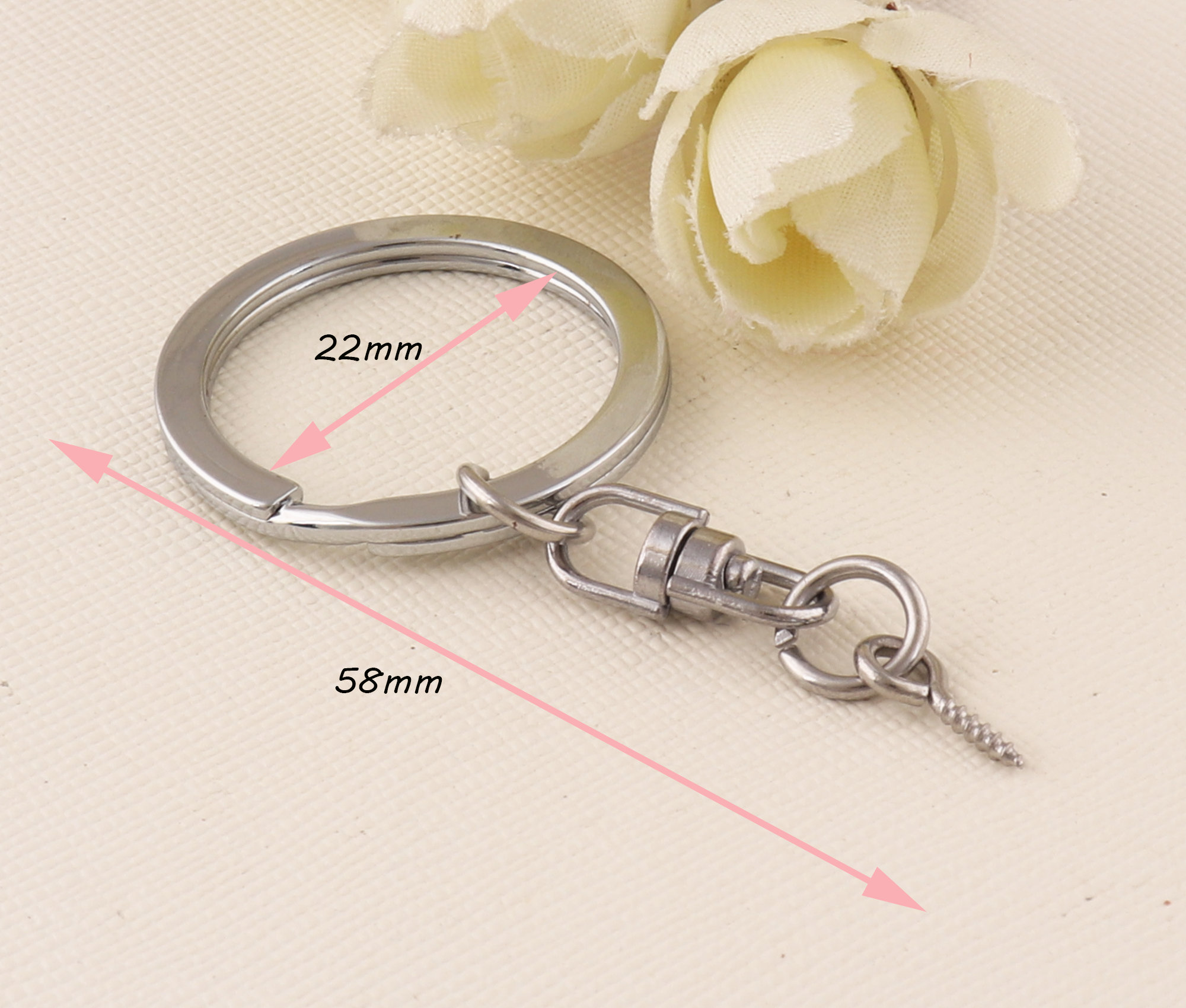 Split Key Ring Chain With Spring Hook Eye Screw Pinsplit Jump Etsy UK