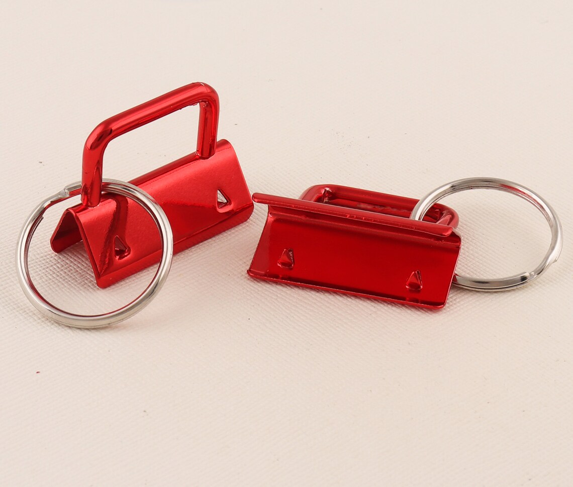 Key Fob Hardware With Key Ringsred Key Fob Hardware With Etsy