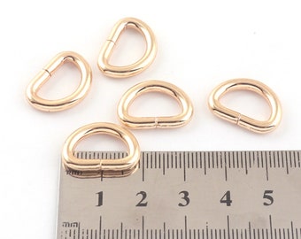 Metal D rings,Strap rings,1/2''(13mm) Jump rings Light Gold Dee Rings,Strap Rings,Purse Hardware,belt rings,Metal D Rings for Purse