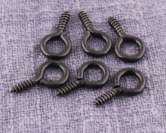 Black Screw Eyelets, 100pcs Small Screw, 16mmx8mm Screw Studs