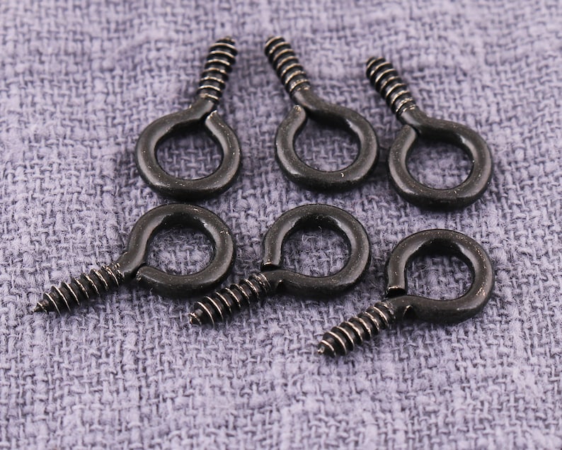 Black Screw Eyelets 100pcs Small Screw 16mmx8mm Screw Studs Etsy