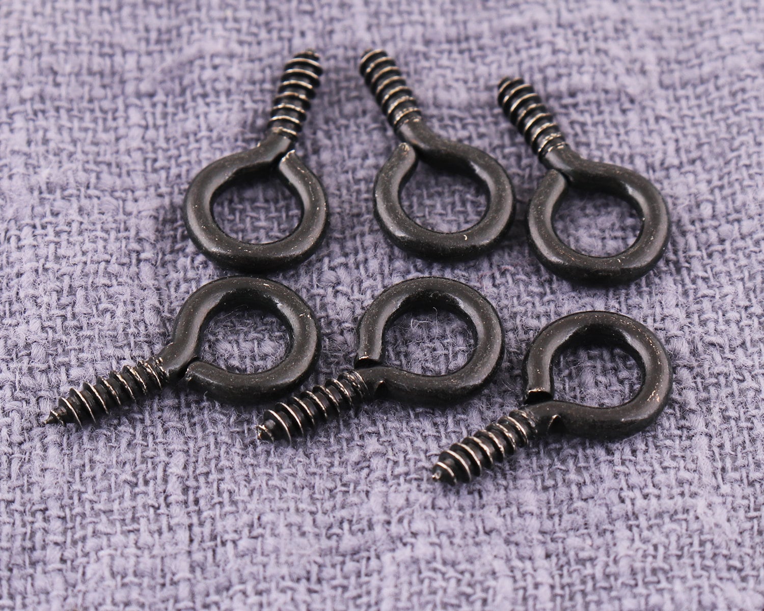 Black Screw Eyelets 100pcs Small Screw 16mmx8mm Screw Studs Screw Hooks Screw Eye Bails Eye Loops Screws Etsy