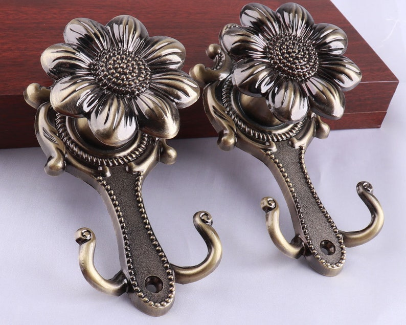14cm Bronze Decorative Hook Antique Curtain Tie Backs H 14cm Bronze Decorative Hook Antique Curtain Tie Backs H