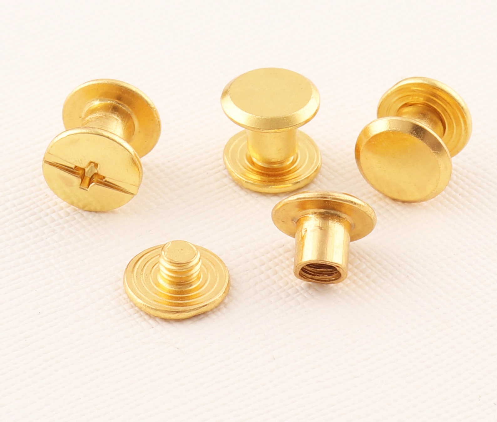 Gold Round Rivets Stud 50set Decorative Rivets 9mm Rivets Etsy