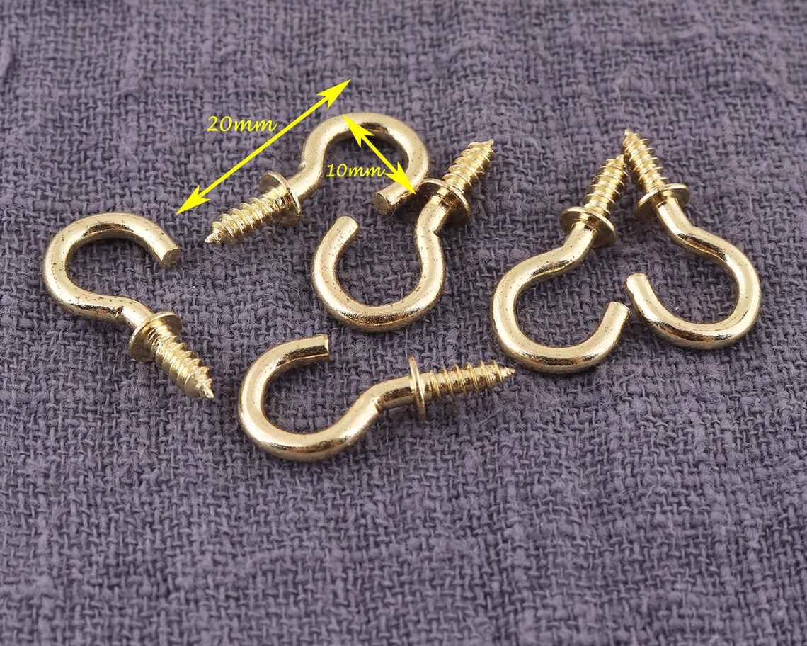 Mini Eye Hooks 100pcs Screw Eyelet 10mm Screw Hooks Screw Etsy