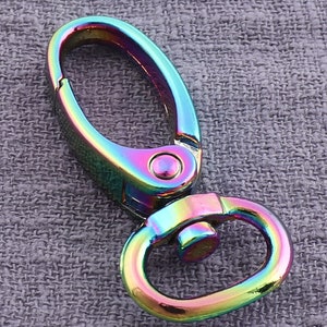 Rainbow Lobster Swivel Clasps ,6pcs handbag snap,swivel snap,Trigger Snap Hooks,push gate  hooks,swivel hook,Lobster Hook - 1/2&quot; (12mm)