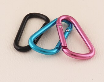 Blue/Black/Purple Aluminum carabiner,Multi-Color Carabiner keychain,Personalized carabiner,Carabiner clasp