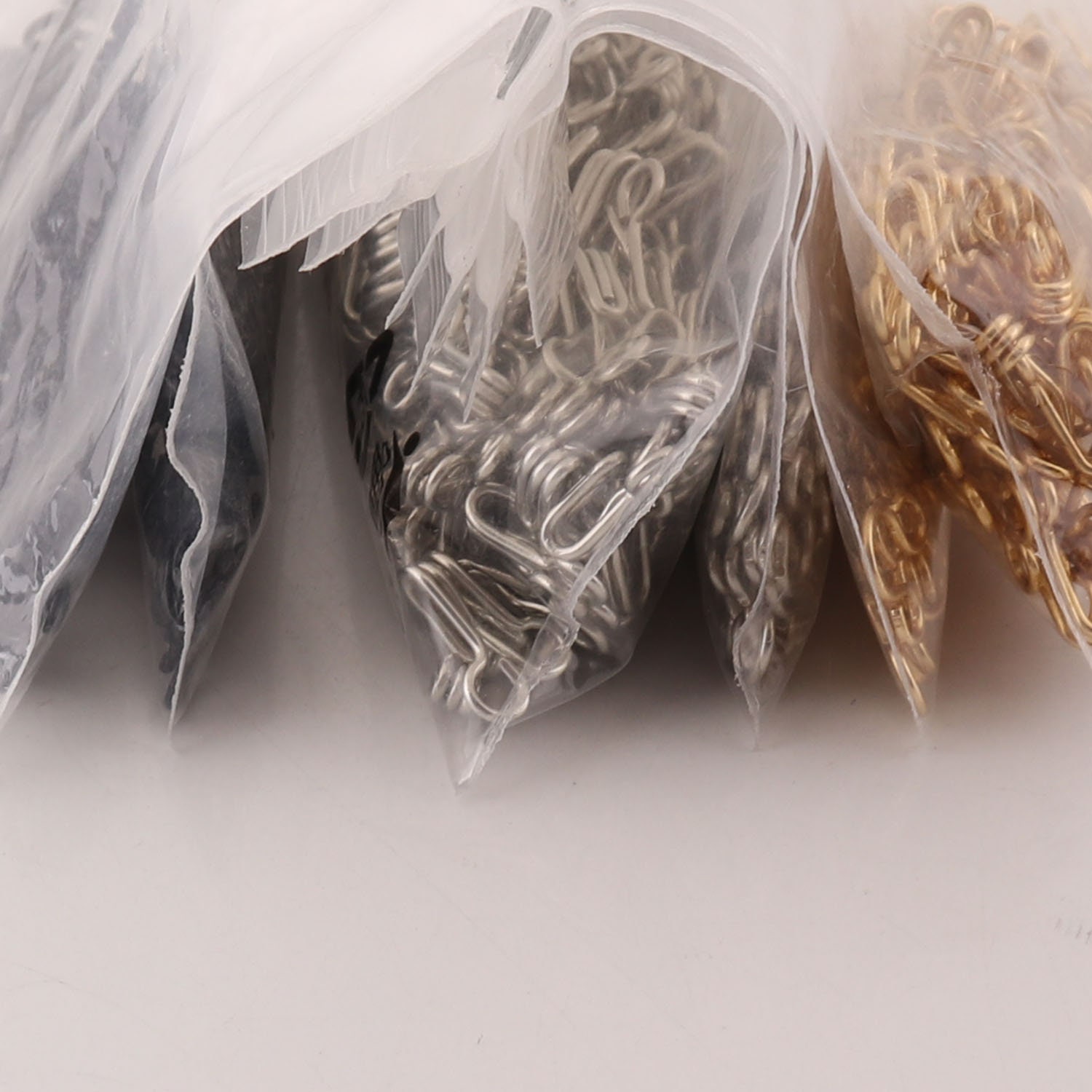 Molain Set van 60 oog- en haaksluiting, beha-knutselaccessoires, 3 maten, doe-het-zelf kledingstukken