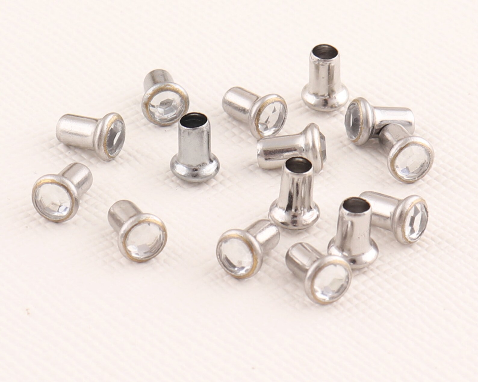 50pcs Silver Metal Rivets 4mm Decorative Rivets Crystal Etsy