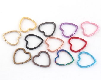 Heart Keychain Clip: Gold or Silver Bag Charm, Swivel Key Ring - Etsy