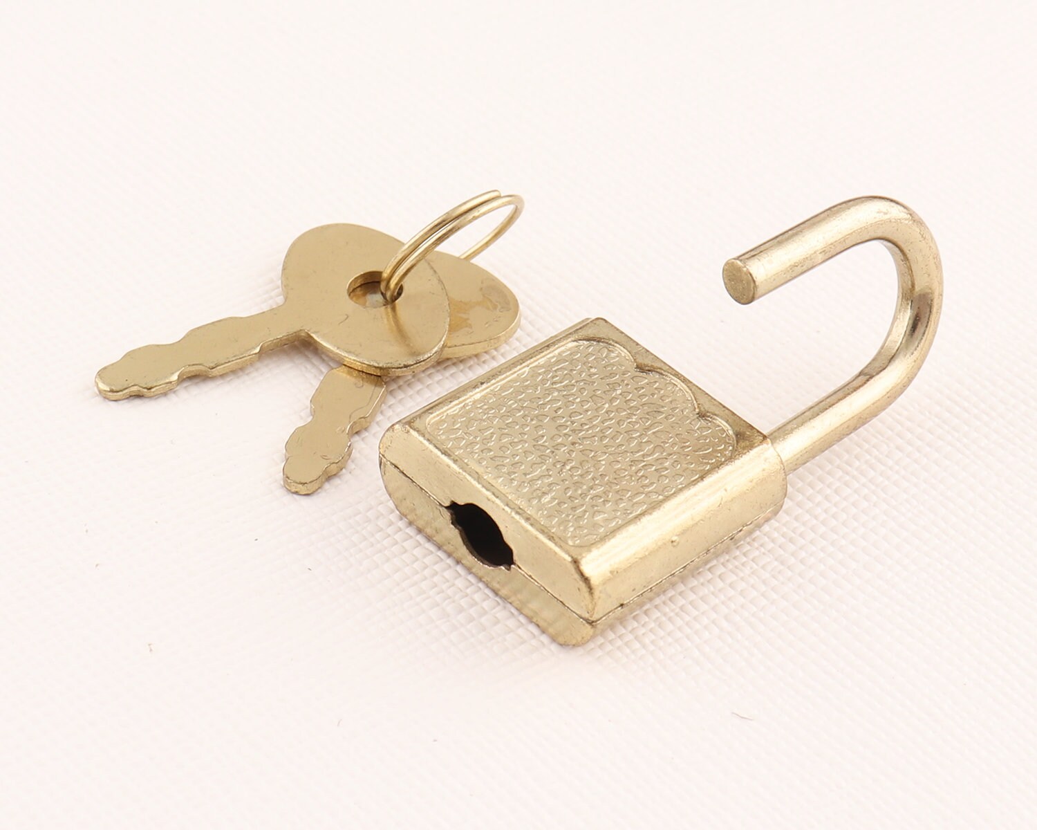 Pad Lock Purse Lock Charm With Key,light Gold Rectangular Padlock