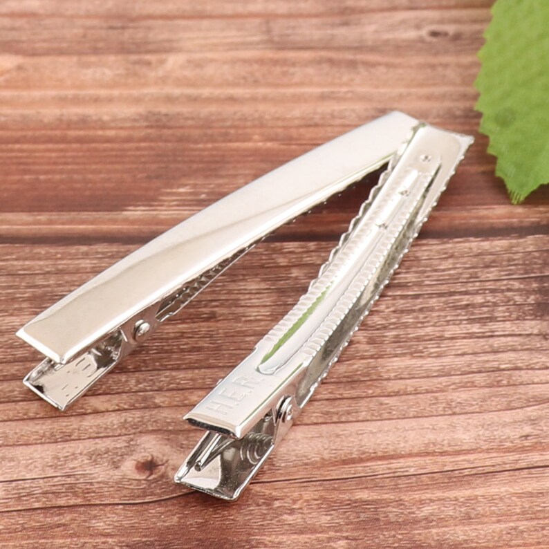20 pcs Silver Metal Alligator Clips,Blank Alligator Clips,Alligator Clips Bows,Hair Accessory Blanks,Hair Clip Accessories