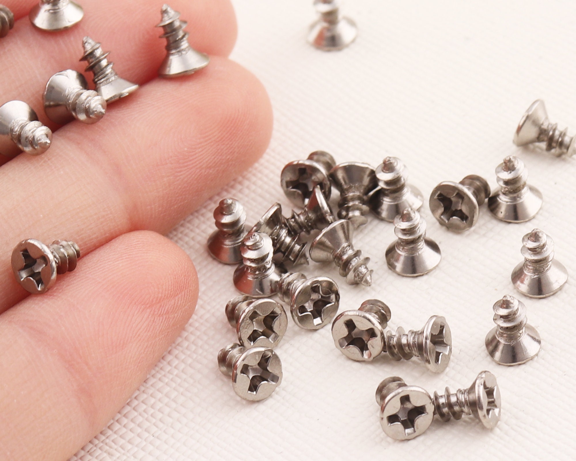 Small Box Screws/Silver Wood Screws/Flat Head Phillips Head Etsy