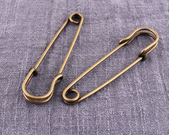 Bronze Safety Pins, 14pcs Jumbo Safety Pins, 16mm Decorative Pins, Push  Pins, Pins for Clothing 