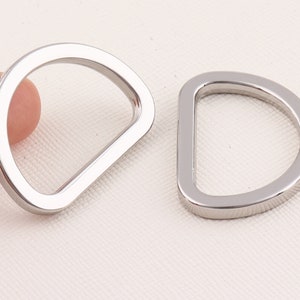 Metal D Ring Welded Loop Ring for Buckle Straps Bags Belt,Silver D-Rings,32mm Webbing Strap D-RIngs3*32mm--24pcs