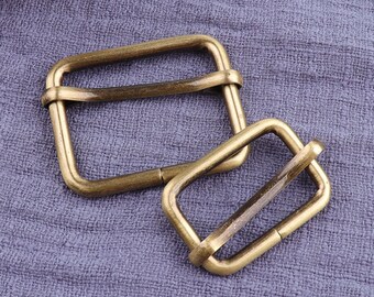 4Pcs  Bronze Slide Buckle,bronze Leather Buckle,Single Prong Belt Buckle ,strap buckle,luggages Buckle,Tote Buckle -  32mm 25mm