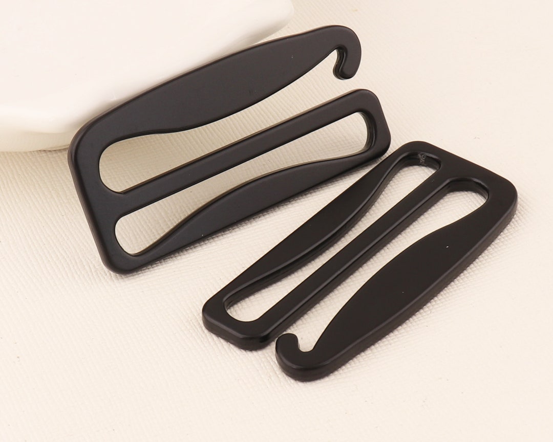 Bra Strap Slider G Hooks in Black, Bra Hook Clips Clasp for Bra Straps