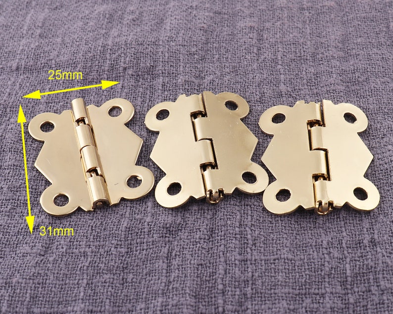 Bisagras de mariposa de oro claro bisagra de borde 6pcs 25mm | Etsy