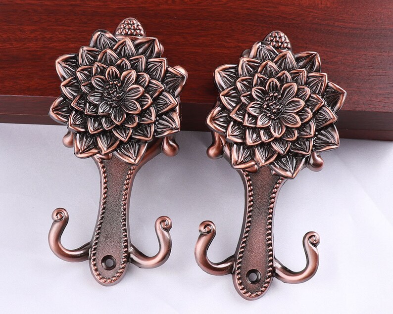 14cm Copper Decorative Hook Antique Curtain Tie Backs H 14cm Copper Decorative Hook Antique Curtain Tie Backs H