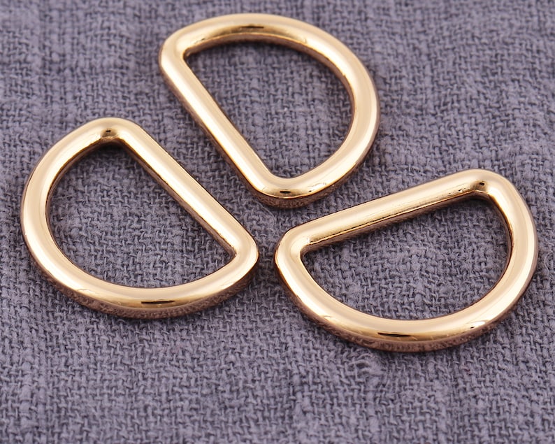 20PCS Gold 20mm Metal adjustment buckle half ring D buc 20PCS Gold 20mm Metal adjustment buckle half ring D buc