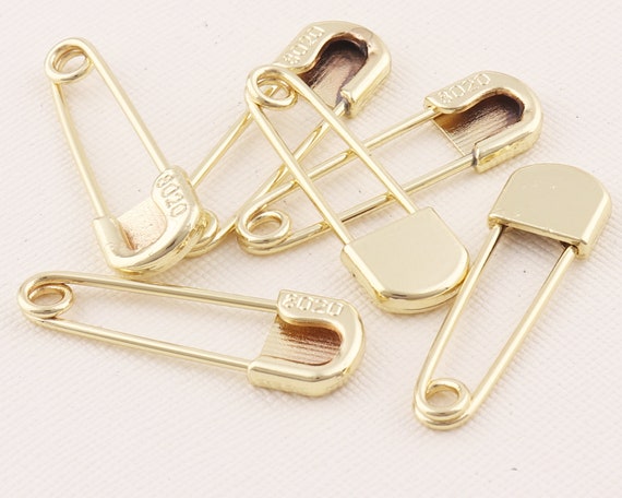 Light Gold Safety Pins,knitting Pin,pins for Clothing,metal Pins,clothing  Pins,brooch Pin,decorative Pins-35mm20pcs 